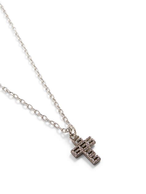 gucci square g necklace|Gucci silver cross necklace.